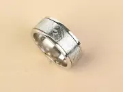 METEORITE RING MUONIONALUSTA SILVER.925 US 6 – 6.7g #RING1080