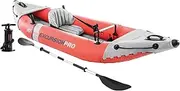 [INTEX] 68303EP Excursion Pro K1 Inflatable Kayak Set: Includes Deluxe 86in Kayak Paddles and High-Output Pump – SuperTough PVC – Adjustable Bucket Seat – 1-Person – 220lb Weight Capacity