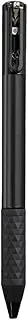 Suesacy Geometric Metal Crinkle Pen Fidget, Stress Relief Metal Shape Shifting Switchpen, 0.5mm Retractable Gel Pen, Black