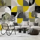 3D Geometric Leaves Wallpaper Wall Mural Removable Self-adhesive 193