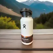 Hydro Flask Uline 32oz Wide Mouth water bottle with leakproof White
