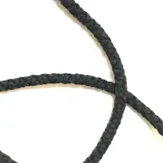 5mm Nylon Drawcord 3/16" Braided Black Drawstring Cord 15 yds (45 feet) #CO89