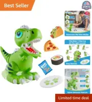 Remote Control Dinosaur Toy - Interactive Robot with LED Light Eyes - STEM Pr...