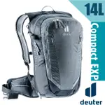 【德國 DEUTER】自行車背包14L COMPACT EXP.健行背包.休閒運動旅遊背包_深灰/黑_3206121