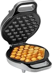Clatronic® Waffle iron for trendy bubble waffles, bubble waffle iron with 180° rotation function for even baking results, waffle maker with non-stick baking surface, 700 W, WA 3772