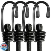 BEXSLE Bungee Cords with Hooks, Heavy Duty Outdoor Elastic Bungee Straps，No O