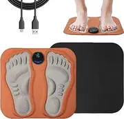 Microcurrent Pulse Foot Massage Mat, Wireless Foot Massager Pads for Circulation and Pain Relief, Electric Feet Massager for Muscle Relaxation & Leg, Lightweight (A)