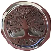 CAR VENT CLIP silver tone essential oil diffuser with wicks - Tree of Life