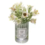 Mini Flowers Dollhouse in Vase Tiny Yellow Lily for Fairy Garden Decor
