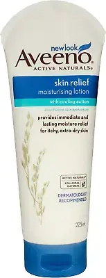 Aveeno Skin Relief Moisturising Non-Greasy Body Lotion 24-Hour Cool & Soothe ...