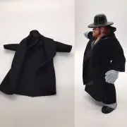 Custom WWE WWF Hasbro Undertaker Series 8 Cloak Trench Coat ONLY /fig not 4 sale