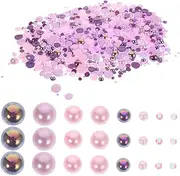 Fashionable Nail Decor Mix Size Nail Charms Pearl Rhinestone Beads Abs Material Flatback DIY Art Essentials