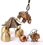 Antique Wind Chime Metal Decoration for Outdoor Garden Backyard Copper Bookcase Wind Chimes Outdoor (Color : A, Size : As The Picture Shows)