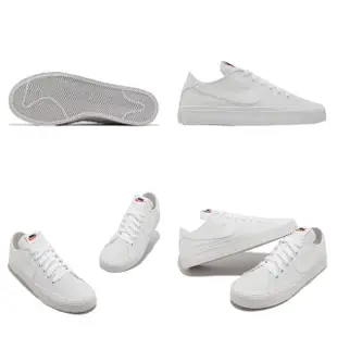 【NIKE 耐吉】休閒鞋 Wmns Court Legacy CNVS 女鞋 男鞋 白 帆布鞋 小白鞋(CZ0294-100)