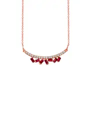Le Vian 14K Rose Gold 0.77 ct. tw. Diamond & Ruby Necklace