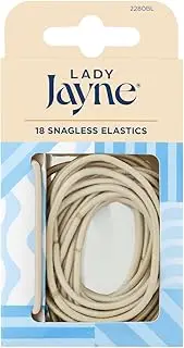 Lady Jayne Snagless Thin Elastics, Blonde (Pack of 18)