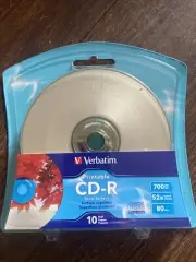 Verbatim Silver Ink Jet Printable CD-R Disc 10 Pack 80 Min 700mb 52x SEALED