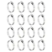 16 Pcs Hose Clamps, Stainless Steel 1-9/16"- 2-1/2"(40-63mm) Pipe Clamp