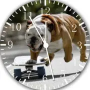 English Bull Dog Frameless Borderless Wall Clock Nice For Gifts or Decor F84