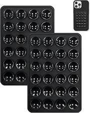2 Pieces Suction Phone Mount: Sticky Phone Case Mount - Suitable for a Variety of iPhone and Android Phones - Suction Cup Holder Mobile Accessory Holder for Selfies & Videos (Black)