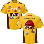 KYLE FASHION BUSCH 新款 M&M 昇華制服 PIT CREW T 恤休閒球衣戶外寬鬆短袖 T 恤