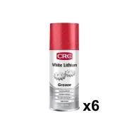 6 x CRC White Lithium Grease Lubricant Protectant 300g/450ml for Metal