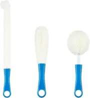 Bendable Wine Decanter Cleaning Brushes - Set of 3 Soft Foam-Tipped Tools for Go