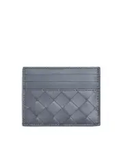 Bottega Veneta Credit Card Case in Thunder