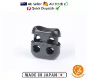 4/pk Cord Lock Toggle Stopper Pig Nose Double Hole Plastic Metal Spring #FCL2