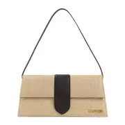 [Jacquemus] Jacquemus-Natural Beige Raffia Le Bambino Long Handbag-Donna OS OS