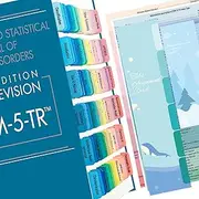 DSM 5 TR Tabs, Index for DSM-5-TR Diagnostic and Statistical Manual of Mental Disorders, 94 Pcs Laminated and Color Coded DSM V TR Tabs and 18 Pcs Pastel Blank Tab Sticker