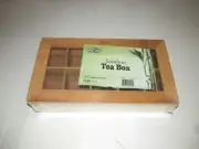 Estilo 10 Equally Divided Compartments Bamboo Tea Storage Box Kitchen New