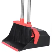 Upgrade Broom and Dustpan Set, 51'' Sturdy Long Handle, Large Upright Stand U...
