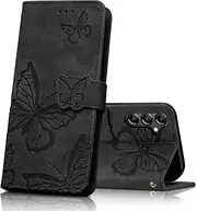 CXTcase Mobile Phone Case for Samsung Galaxy A54 5G Case, Protective Flip Case for Samsung Galaxy A54 5G, PU Leather Magnetic Butterfly Leather Case for Samsung Galaxy A54 5G, Black