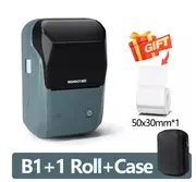 Mini Label Thermal Printer Niimbot B1 Portable Self-Adhesive Printer For Stickers Round Labels Rolls UV Tag Bluetooth Printer B1 Add 1Roll Case