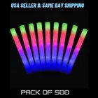 Light Up Foam Sticks LED Wands Batons DJ Party Flashing Glow Sticks Bulk-500 PCS