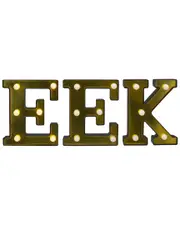 Northlight 6.5in LED Lighted Eek Halloween Marquee Sign Window Silhouette
