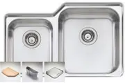 Oliveri Nu-petite 1 & 3/4 Double Right Hand Bowl Undermount Sink NP62U