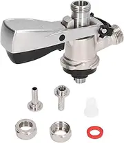 Baxnore Beer Keg Coupler, Stainless Steel S Type Beer Keg Tap, Wear Resistant Beer Barrel Faucet, Beer Barrel Coupler for Hotels Restaurants