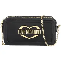 在飛比找Yahoo奇摩購物中心優惠-LOVE MOSCHINO 愛心字母標誌可拆鍊帶斜背/手拿包