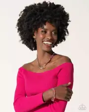Paparazzi-Chic Connection - Red NL & Matching Bracelet Serendipitous Strands