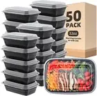 50 Pack 32 Oz Meal Prep Containers,Reusable Lunch Boxes,Microwave & Freezer Safe