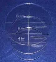 Circle Template 3 Piece Set. 4",5", 6" - Clear 1/4" Thick