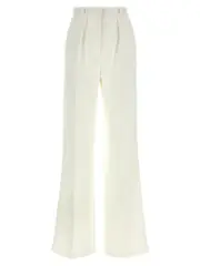 [Elisabetta Franchi] Elisabetta Franchi-Tuxedo-Effect Trousers Pantaloni Bianco-Donna 44IT