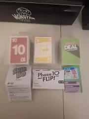 3 Game Bundle. Monopoly Deal. SKIP BO. phase 10 Flip Gamegenic Card Tote