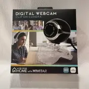 Vivitar Digital WebCam Clip On Camera VWC101-BLK Compatible w/ Windows & Mac OS