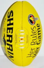 NEW - Sherrin Football Her Rules Her Game Australian Made Leather Football AFLW