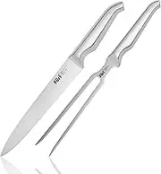 Furi Pro Carving Knife Set 2 Piece – 20cm Carving Knife & 18cm Fork, Superior Cutting Performance, Ergonomic Reverse-Wedge Anti-Fatigue Handles