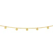 9ct Gold 45cm Multi Diamond-cut Mini Disc Necklet