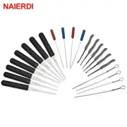 12PCS Lock Pick Set Locksmith Supplies Broken Key Auto Extractor Remove Hooks S